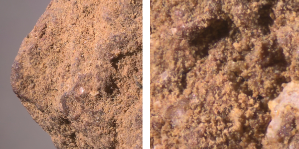 Mikroskopbild av 2mm akadama, 20 och 55x,